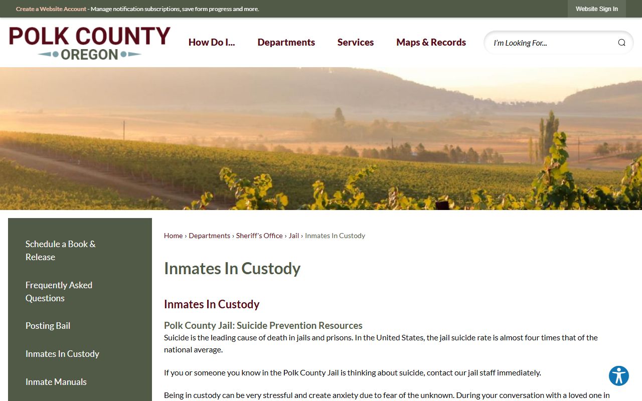 Polk County inmate records roster gateway notice